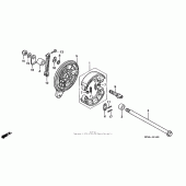 Схема вузла: Задній гальмівний барабан для Honda VF750 Magna