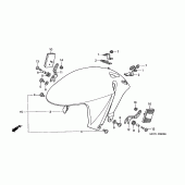 Схема вузла: Переднє крило для Honda VTR1000 VTR SP-1