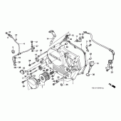 Схема узла: Правая крышка картера для Honda XR250