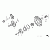 Схема вузла: Привід стартера для Honda CBF1000