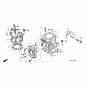 Схема вузла: Cylinder + головка циліндра (05- 07) для Honda CR250