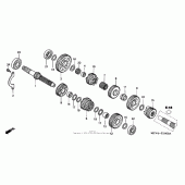 Схема вузла: Трансмісія для Honda VTX1800