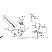 Схема вузла: Передній гальмівний циліндр для Honda VT750 Shadow Deluxe