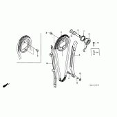 Схема вузла: Ланцюг ГРМ і Натяжитель і Успокоитель для Honda XR600