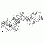 Схема вузла: Front cover / timing belt для Honda GL1500 F6C