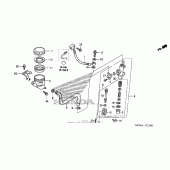 Схема вузла: Задній гальмівний циліндр для Honda VFR800 Interceptor