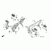 Схема вузла: Підніжки для Honda XL650 Transalp