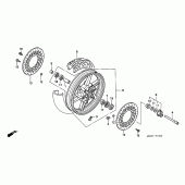 Схема узла: Передние колесо для Honda CB750 Seven Fifty