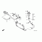 Схема узла: Водяной насос (ST1100PT) для Honda ST1100 Pan-European Police