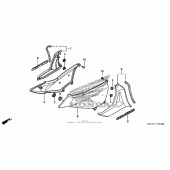 Схема узла: Боковой обтекатель для Honda GL1800 Gold Wing
