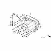Схема узла: Правая крышка картера для Honda XL600 Transalp