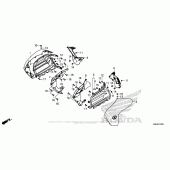 Схема вузла: Кожух радіатора для Honda GL1800 Gold Wing Valkyrie
