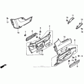 Схема узла: Боковой обтекатель для Honda PC800 Pacific Coast