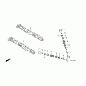 Схема вузла: Шток & Клапан для Honda CBF1000