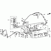 Схема узла: Задний тормозной цилиндр для Honda GL1500 Gold Wing Aspencade
