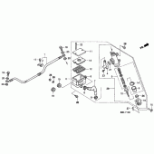 Схема вузла: Задній гальмівний циліндр для Honda NX500 Dominator