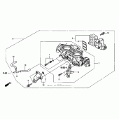 Схема узла: Дроссельная заслонка для Honda GL1800 Gold Wing