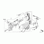Схема вузла: Передній гальмівний супорт (Abs) для Honda CBR300R
