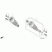 Схема узла: Задняя подвеска для Honda VF750 Magna