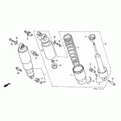 Схема узла: Задняя подвеска для Honda VT1100 Shadow