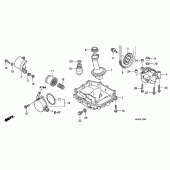 Схема вузла: Масляний насос & Піддон для Honda CB1000 CB1000R