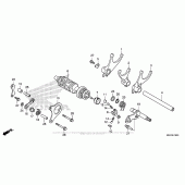 Схема вузла: Gearshift Drum + Gearshift Fork для Honda CB1100