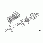 Схема узла: Сцепление для Honda VT125 Shadow