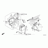 Схема вузла: Акумулятор (2) для Honda CRF230 CRF230F