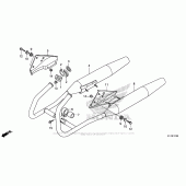 Схема вузла: Вихлопна система для Honda CMX250 Rebel