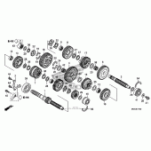 Схема вузла: Трансмісія для Honda VFR1200 VFR