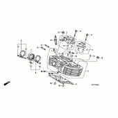 Схема узла: Задняя головка цилиндра для Honda XL125 Varadero