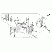 Схема вузла: Задній гальмівний супорт для Honda GL1800 Gold Wing