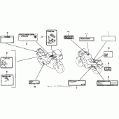 Схема вузла: Інформаційні наклейки для Honda CBR1000 CBR1000F Hurricane