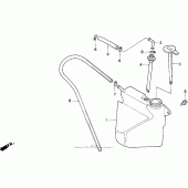Схема узла: Резервный бак для Honda GL1500 Gold Wing Aspencade