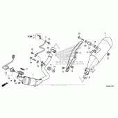 Схема вузла: Вихлопна система для Honda NC700