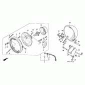 Схема узла: Фара для Honda VF750 Magna