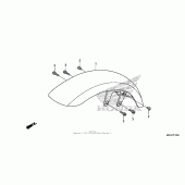 Схема вузла: Переднє крило для Honda CB1100
