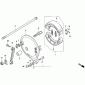 Схема узла: Задний тормозной барабан для Honda CB750 Nighthawk
