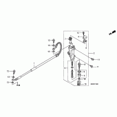 Схема узла: Rr. brake master cylinder для Honda CRF450 CRF450R