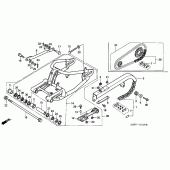 Схема вузла: Задній важіль (Маятник) для Honda VT600 Shadow VLX