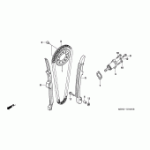 Схема узла: Цепь ГРМ & Натяжитель & Успокоитель для Honda XR650