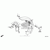 Схема вузла: Переднє крило (3) для Honda VT1300 Fury
