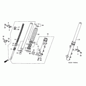 Схема узла: Вилка передней оси для Honda XL650 Transalp