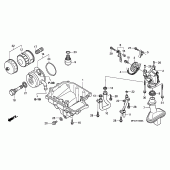 Схема вузла: Масляний насос & Піддон для Honda CB600F Hornet