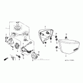 Схема вузла: Бічний обтічник для Honda VTX1800