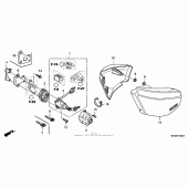 Схема вузла: Бічний обтічник для Honda VTX1300