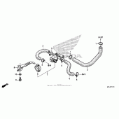 Схема узла: Система вентиляция картера для Honda CBR600 CBR600RR