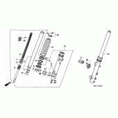 Схема вузла: Вилка передньої осі для Honda XL600 Transalp