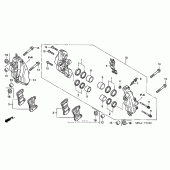 Схема вузла: Передній гальмівний супорт для Honda CBR1000 CBR1000RR Fireblade