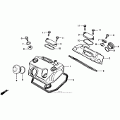 Схема узла: Клапанная крышка для Honda XL600 Transalp